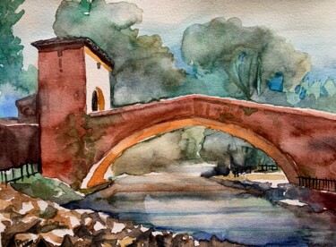 제목이 "Ponte di San France…"인 미술작품 Patrizia Salcini로, 원작, 수채화