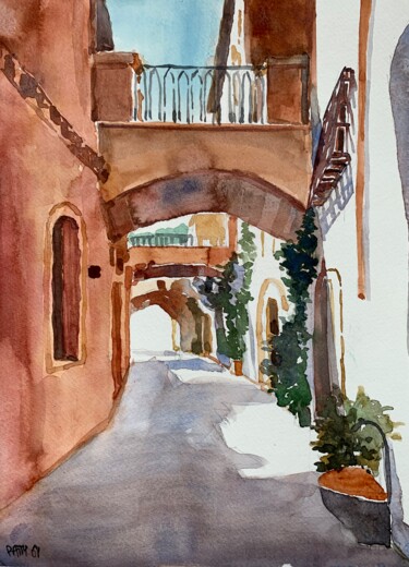 Painting titled "Orvieto, Umbria" by Patrizia Salcini, Original Artwork, Watercolor