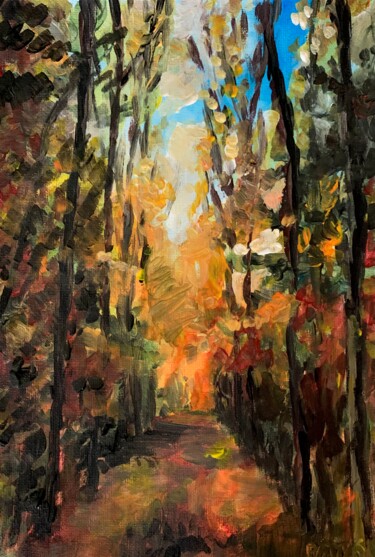 Pintura titulada "Olanda per n autunno" por Patrizia Salcini, Obra de arte original, Acrílico