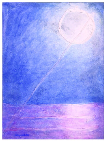 Pittura intitolato "Luna II" da Patrizia Salles, Opera d'arte originale, Acrilico Montato su Telaio per barella in legno