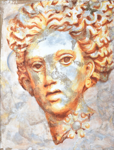 Pintura intitulada "Aphrodite with Butt…" por Patrizia Salles, Obras de arte originais, Acrílico Montado em Armação em madei…