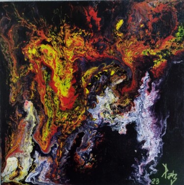 Peinture intitulée "Feu et Glace" par Patrizio Sitzia (PATZ), Œuvre d'art originale, Acrylique