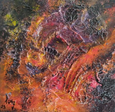 Painting titled "Reliefs 002" by Patrizio Sitzia (PATZ), Original Artwork, Acrylic