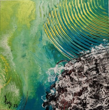 Painting titled "Vib Oceanes" by Patrizio Sitzia (PATZ), Original Artwork, Acrylic
