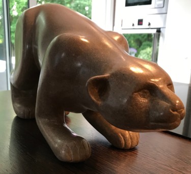 Sculpture titled "PUMA" by Patricia Tempere (T.PAT), Original Artwork, Stone