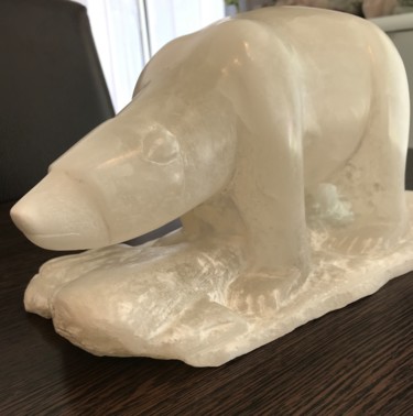 Sculpture intitulée "ours polaire" par Patricia Tempere (T.PAT), Œuvre d'art originale, Pierre