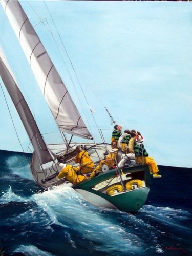 Painting titled "The Yacht Race" by Jason Patterson, Original Artwork