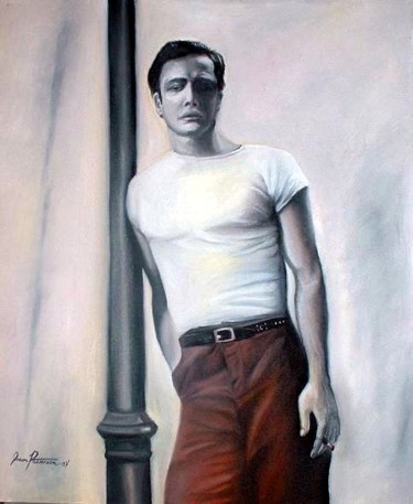 Painting titled "Marlon Brando" by Jason Patterson, Original Artwork