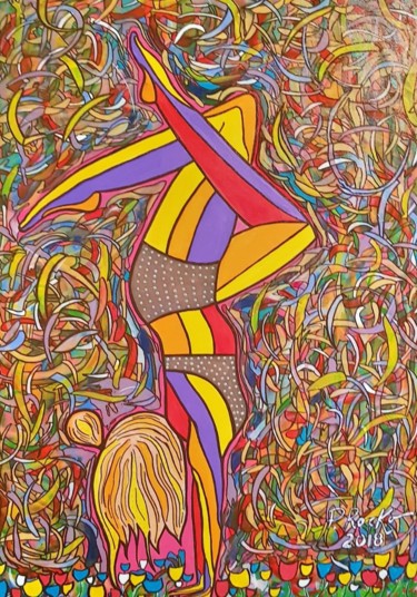 Pintura titulada "Equilíbrio" por P. Rocko, Obra de arte original, Acrílico