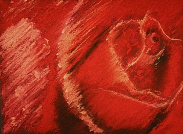 Painting titled "Valentine Rose" by David Patterson, Original Artwork