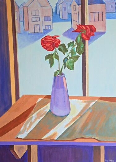 Pintura titulada "Slightly Sad Roses" por Patty Rodgers, Obra de arte original, Oleo Montado en Bastidor de camilla de madera