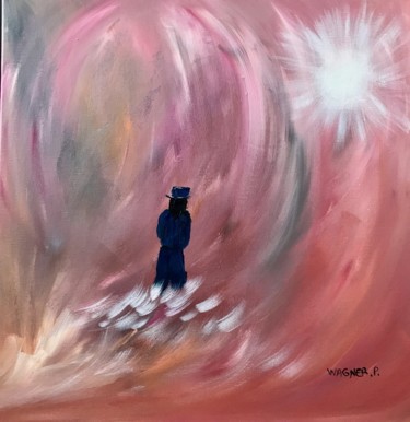 Malerei mit dem Titel "voyage-en-solitaire…" von Patty Wagner, Original-Kunstwerk, Acryl