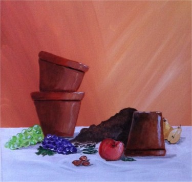 Peinture intitulée "nature-morte.jpg" par Patty Wagner, Œuvre d'art originale, Acrylique