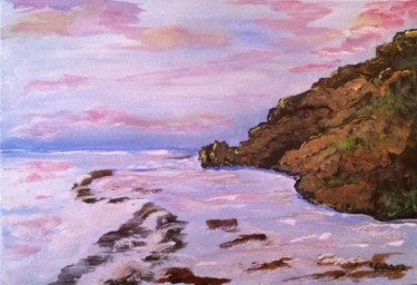 Peinture intitulée "entre-mer-et-ciel.j…" par Patty Wagner, Œuvre d'art originale, Acrylique