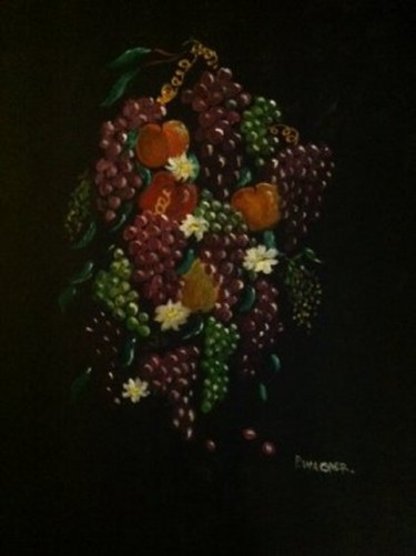 Peinture intitulée "raisins-en-nature-m…" par Patty Wagner, Œuvre d'art originale, Acrylique