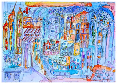 绘画 标题为“Murales in periferia” 由Patrizia Gargiulo (PattyGi), 原创艺术品, 水彩