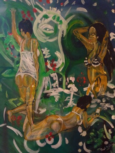 Malarstwo zatytułowany „Ladies in the glade” autorstwa Paul Antwis, Oryginalna praca, Akryl