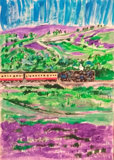 Pintura titulada "Train" por Paul Antwis, Obra de arte original