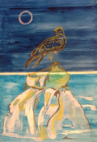 Pittura intitolato "Bird" da Paul Antwis, Opera d'arte originale, Acrilico