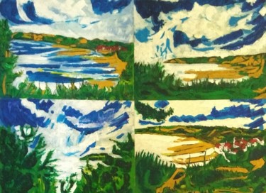 Pintura intitulada "Changing clouds" por Paul Antwis, Obras de arte originais, Acrílico