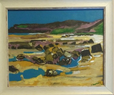 Peinture intitulée "Beach 3" par Paul Antwis, Œuvre d'art originale, Acrylique