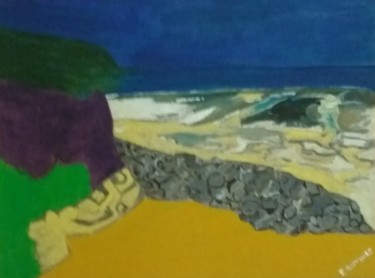 Painting titled "Beach 4" by Paul Antwis, Original Artwork, Acrylic