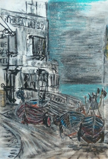 Painting titled "Fishing boats" by Paul Antwis, Original Artwork