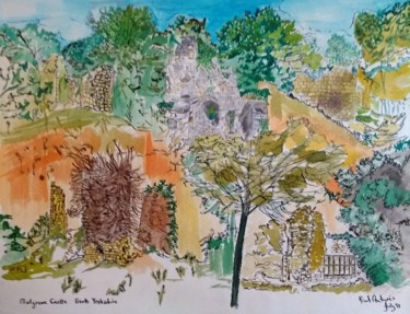 Peinture intitulée "Mulgrave Castle" par Paul Antwis, Œuvre d'art originale, Aquarelle