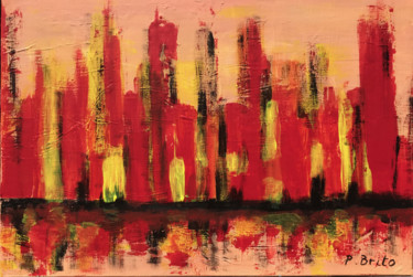 Painting titled "NewYork#1" by Paul Brito, Original Artwork, Acrylic