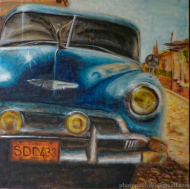 Peinture intitulée "CUBA la bleu" par Paul Benichou, Œuvre d'art originale, Huile