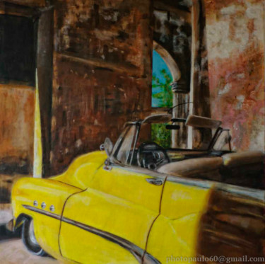 Peinture intitulée "CUBA la jaune" par Paul Benichou, Œuvre d'art originale, Huile