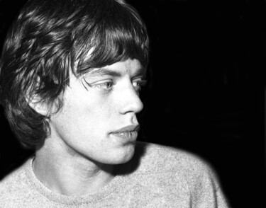 Fotografie mit dem Titel "Mick Jagger 1964" von Paul Berriff, Original-Kunstwerk, Analog Fotografie
