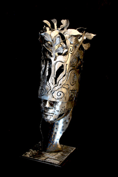 Escultura titulada "Metall Skulptur 01/…" por Paul Bielec, Obra de arte original, Metales