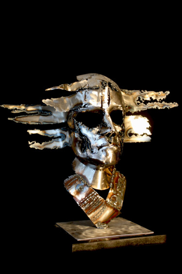 Скульптура под названием "Metall Skulptur 03/…" - Paul Bielec, Подлинное произведение искусства, Металлы