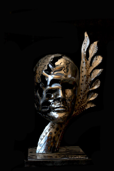 Scultura intitolato "Metall Skulptur 01/…" da Paul Bielec, Opera d'arte originale, Metalli