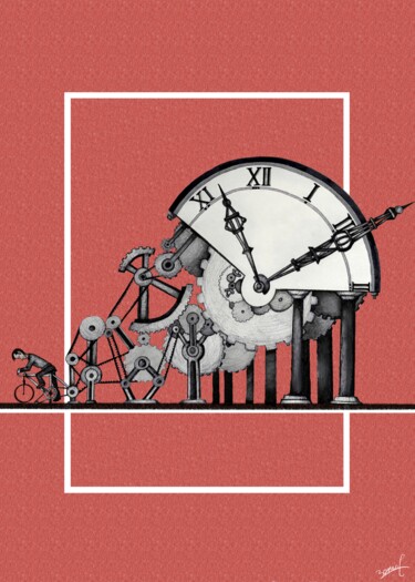 Digital Arts titled "Time machine" by Paul Boniol, Original Artwork, Digital Painting