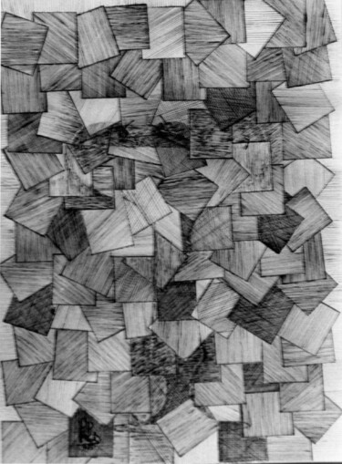 Desenho intitulada "Vaso con tre mele (…" por Paul Bonnie Kent, Obras de arte originais, Tinta