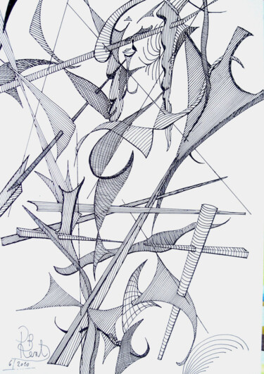 Рисунок под названием "Nudo femminile in p…" - Paul Bonnie Kent, Подлинное произведение искусства, Чернила