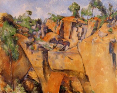Peinture intitulée "La Carrière de Bibé…" par Paul Cézanne, Œuvre d'art originale, Huile