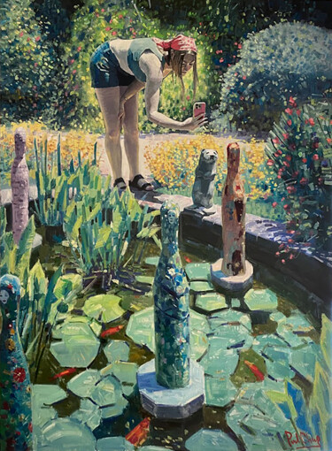 Картина под названием "Summer Colors" - Paul Cheng, Подлинное произведение искусства, Масло Установлен на Деревянная рама дл…