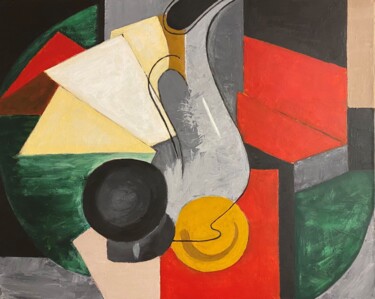 Painting titled "Composition techniq…" by Paul Colombani, Original Artwork, Oil