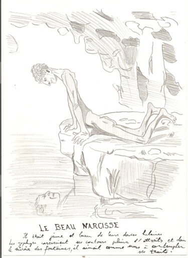 Drawing titled "Croquis divers 7" by Paul-Éric Langevin, Original Artwork, Conté