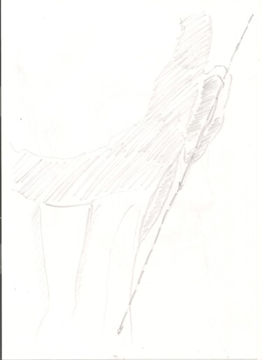 Disegno intitolato "Anatomie 7" da Paul-Éric Langevin, Opera d'arte originale, Matita