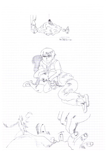 Dibujo titulada "Akira 3" por Paul-Éric Langevin, Obra de arte original, Lápiz