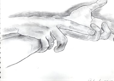 Рисунок под названием "Erotiques et divers…" - Paul-Éric Langevin, Подлинное произведение искусства, Карандаш