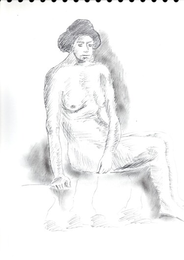 Dessin intitulée "Erotiques et divers…" par Paul-Éric Langevin, Œuvre d'art originale, Crayon