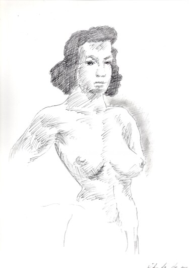 Zeichnungen mit dem Titel "Erotiques et divers…" von Paul-Éric Langevin, Original-Kunstwerk, Bleistift