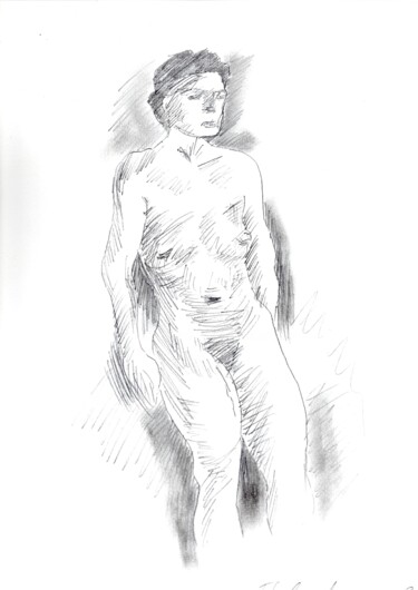 Dessin intitulée "Erotiques et divers…" par Paul-Éric Langevin, Œuvre d'art originale, Crayon