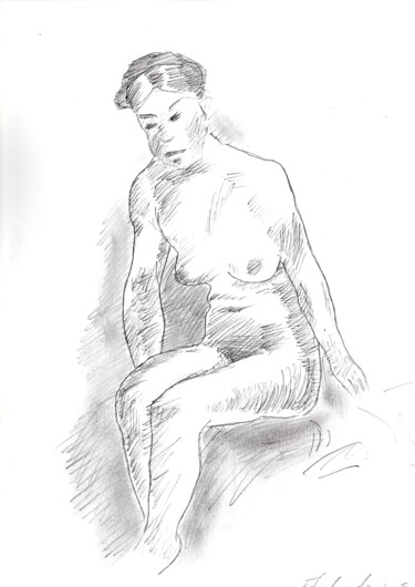 Dessin intitulée "Erotiques et divers…" par Paul-Éric Langevin, Œuvre d'art originale, Crayon