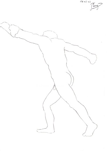 Drawing titled "Sculpture" by Paul-Éric Langevin, Original Artwork, Pencil